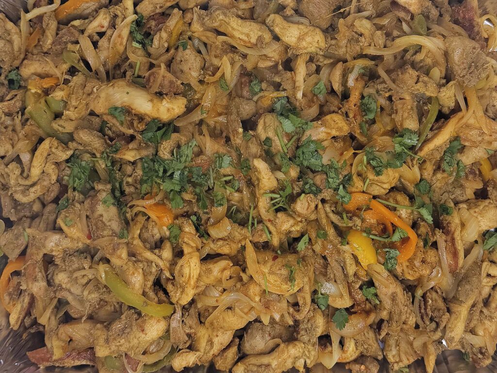 Chicken gyro catering tray with fresh parsley - Marhaba Grill catering, Minneapolis