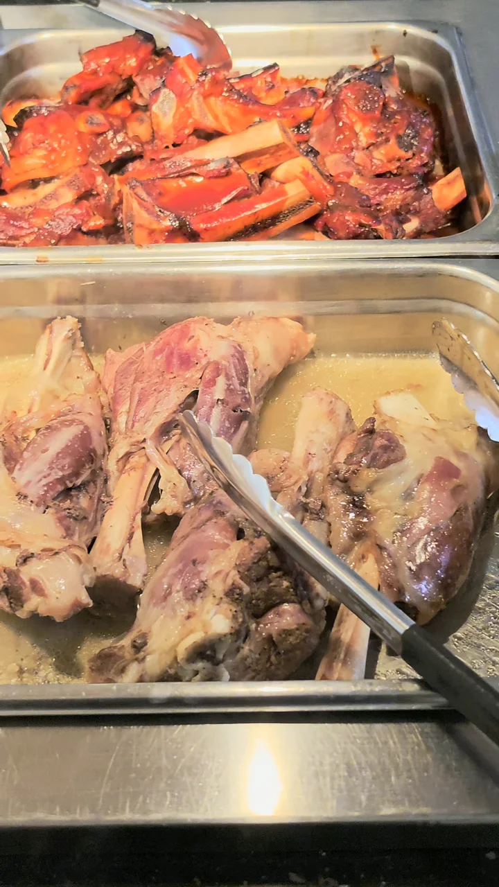 Lamb served over rice