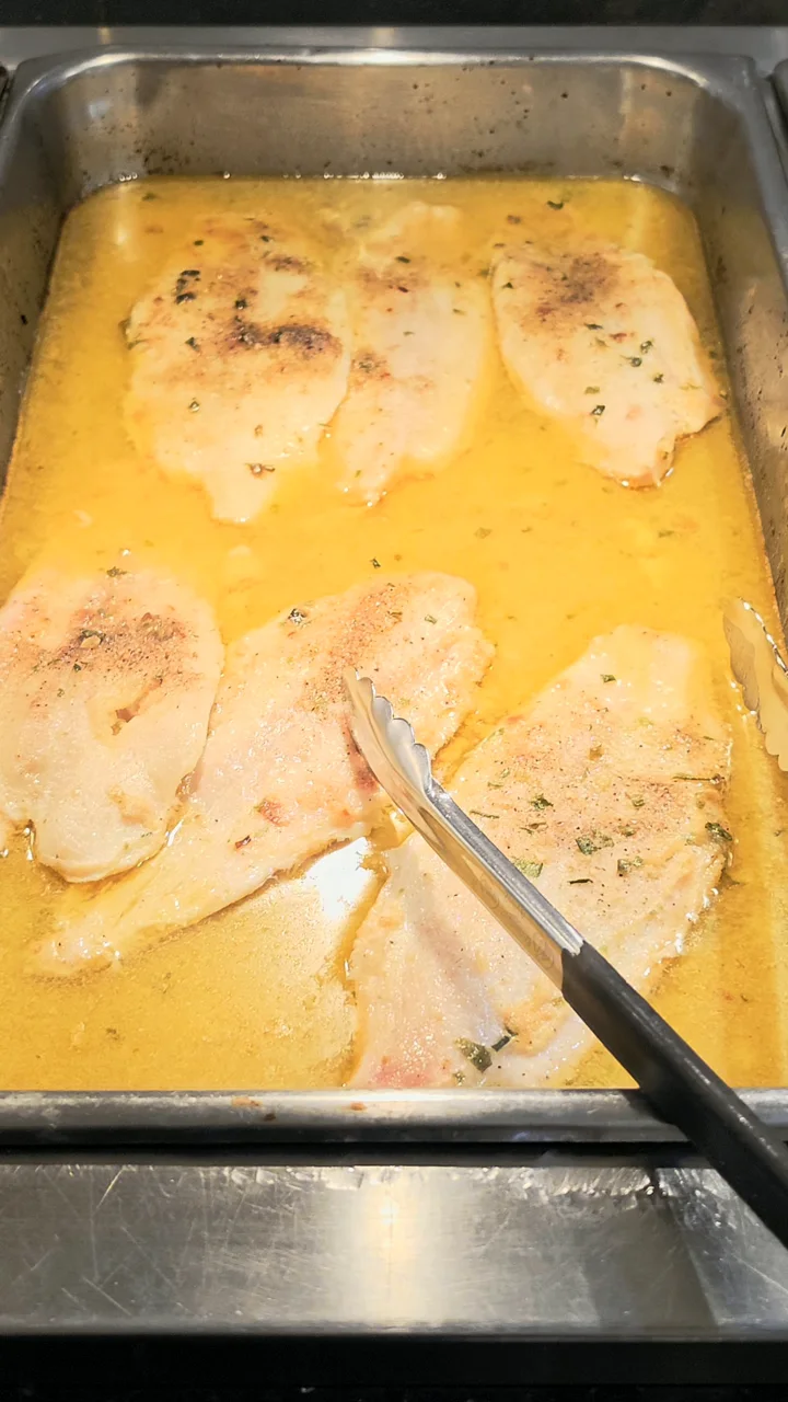 Fish fillets in a cream sauce